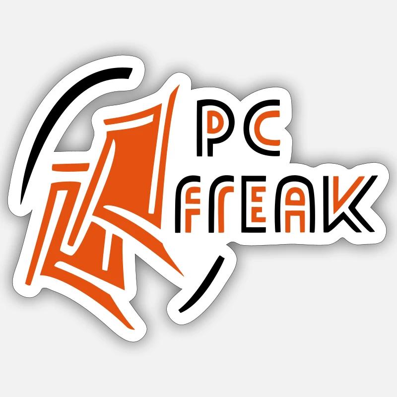 Computer, Freak, Internet - Sticker size S (10 x 10 cm) - white matte
