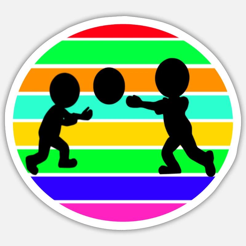 kid playing Sticker size S (10 x 10 cm)