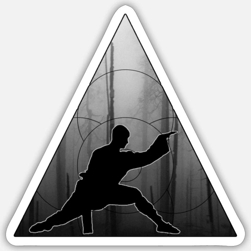 Shaolin - Sticker Größe S (10 x 10 cm) - Mattweiß