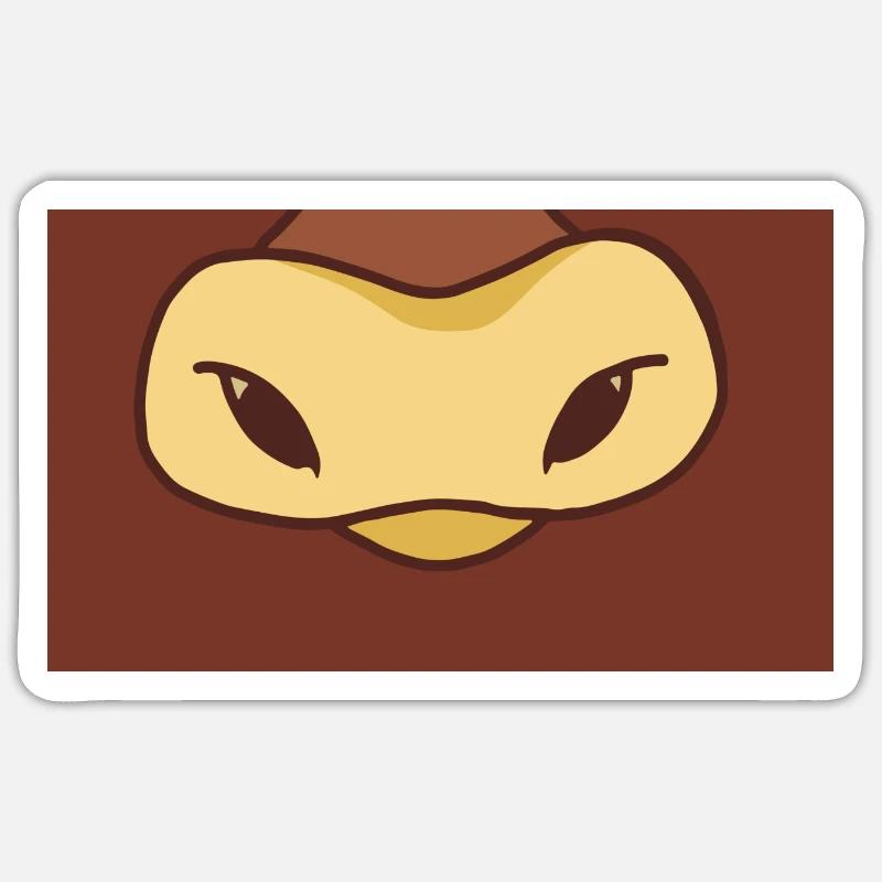 Stier Humor Idee Maske und Aufkleber Sticker Größe S (10 x 10 cm)