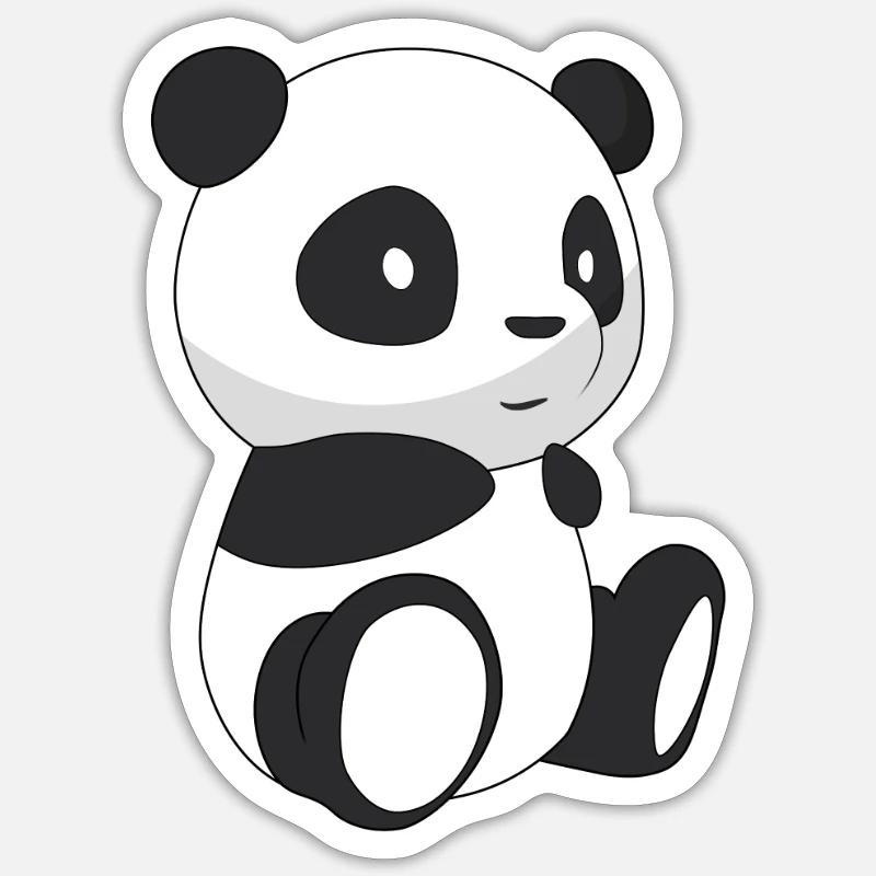Smiling panda Sticker size S (10 x 10 cm)