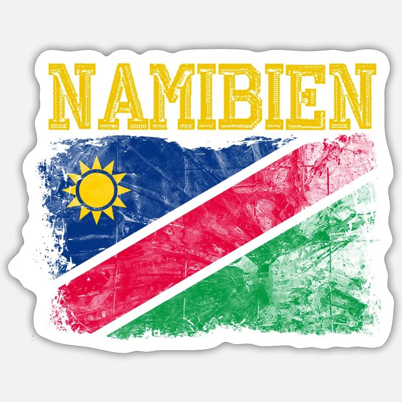 Namibia - Sticker Größe S (10 x 10 cm) - Mattweiß