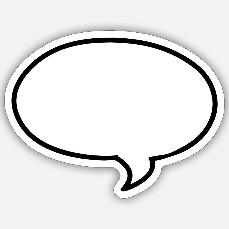 Sprechblase Speech bubble bulle Sticker Größe S (10 x 10 cm)