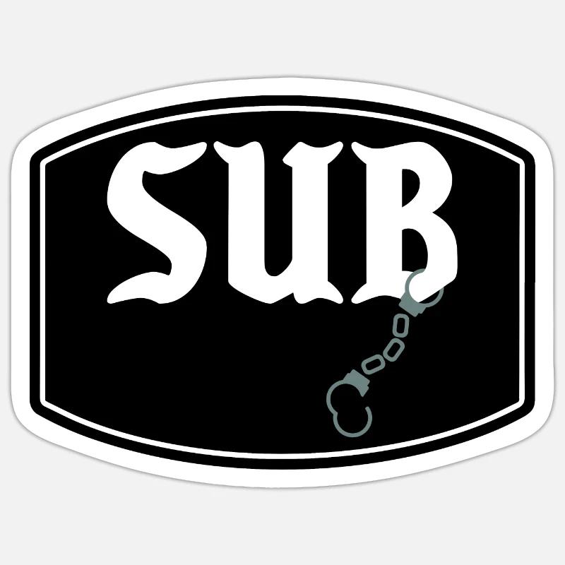 SUB BDSM Handcuffs Sticker size S (10 x 10 cm)