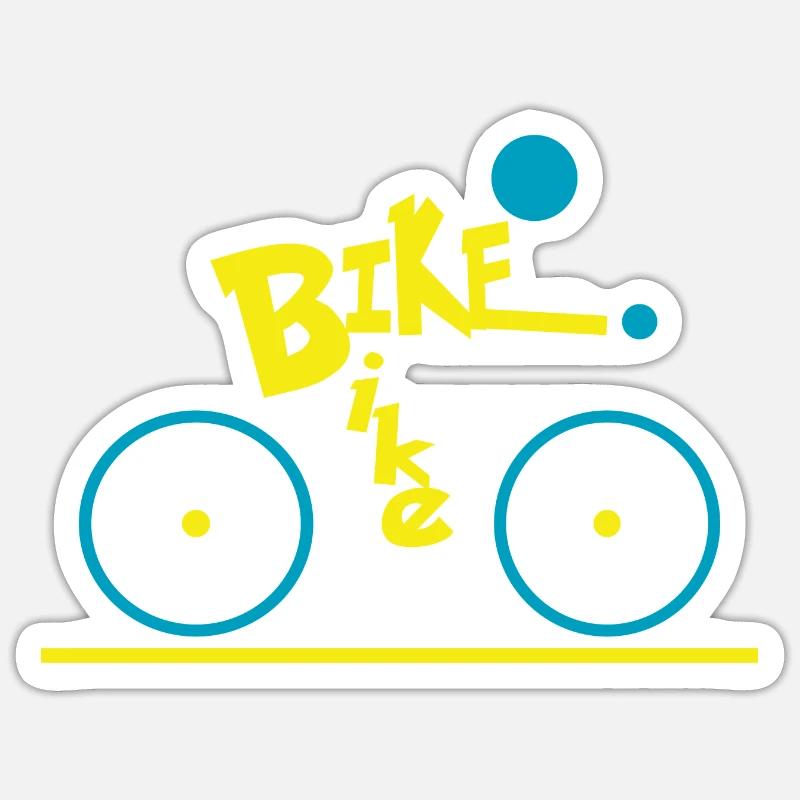 Conception simple de vélo Sticker taille S (10 x 10 cm)