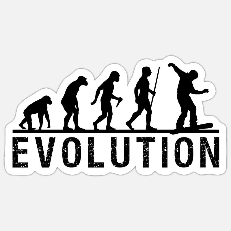 Chaîne d'évolution du snowboard Sticker taille S (10 x 10 cm)
