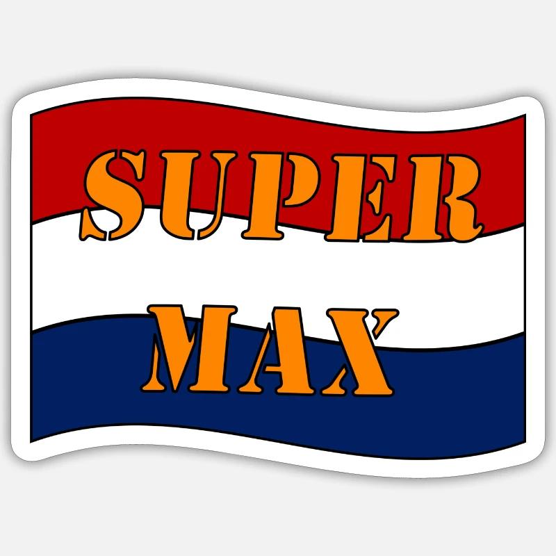 SUPER MAX - Sticker taille S (10 x 10 cm) - blanc mat