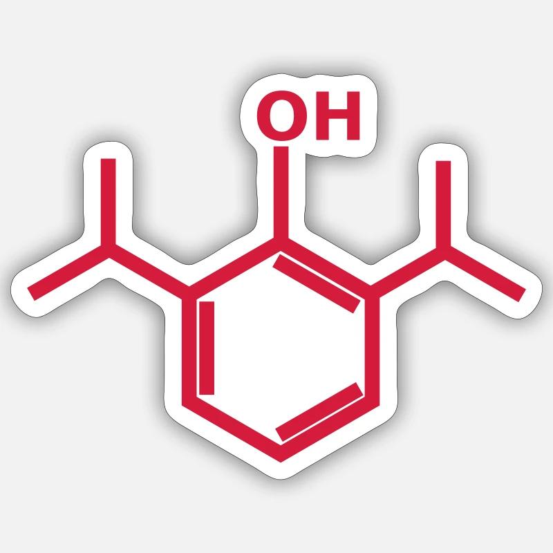 Propofol - Sticker Größe S (10 x 10 cm) - Mattweiß