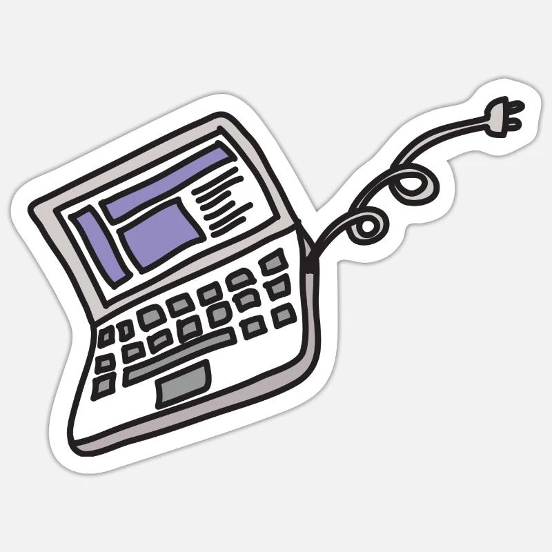 Informatique - Sticker taille S (10 x 10 cm) - blanc mat
