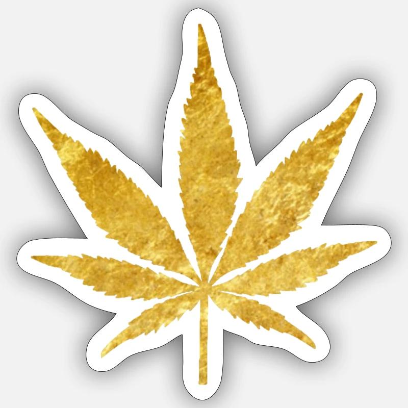 Hanf von Midas - Sticker Größe S (10 x 10 cm) - Mattweiß