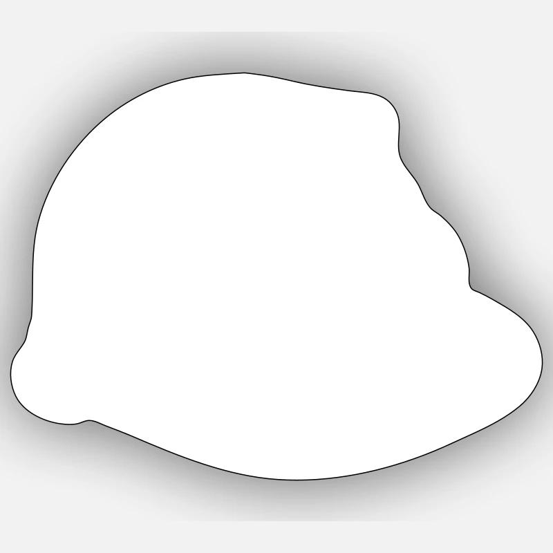 Construction worker Helmet - Sticker size S (10 x 10 cm) - white matte