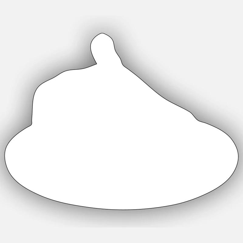 Cheeseca kuchen silhouette - Sticker taille S (10 x 10 cm) - blanc mat
