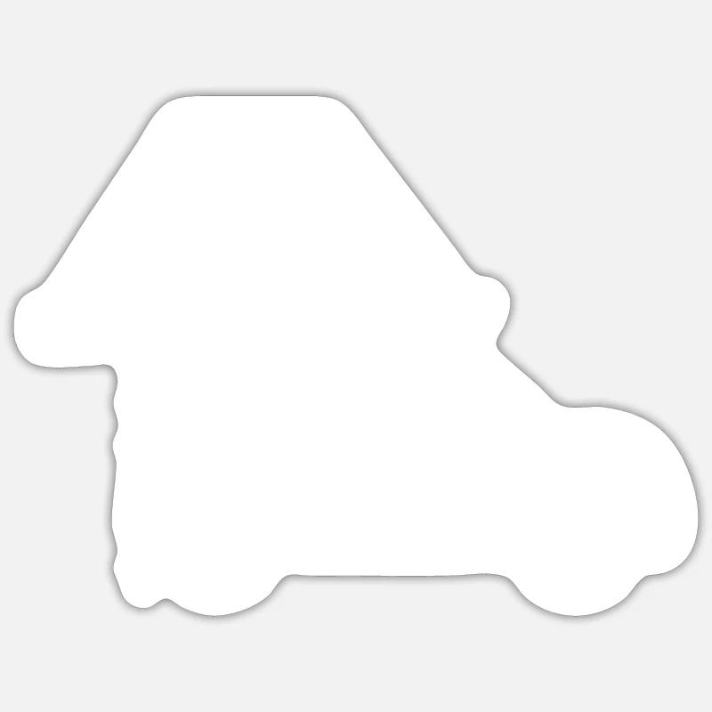 Auto mit Dachzelt Geschenkidee Sticker Größe S (10 x 10 cm)