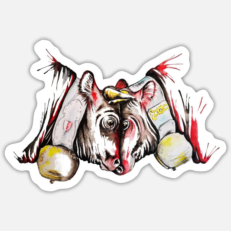 Vache d'herens, eringer - Sticker taille S (10 x 10 cm) - blanc mat