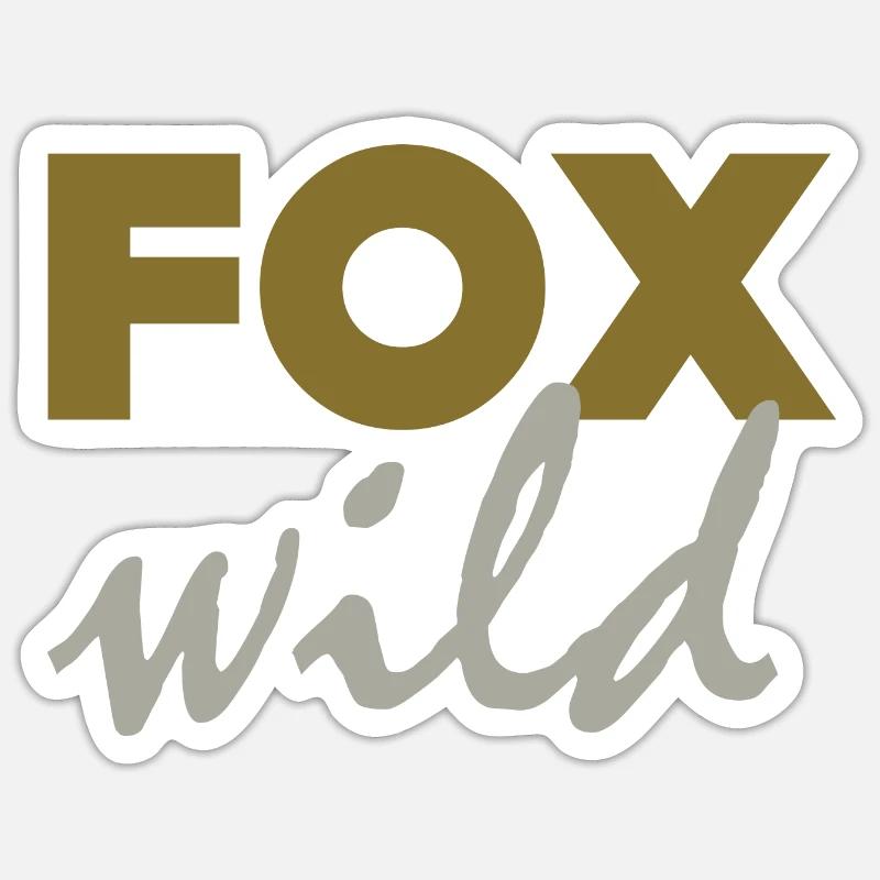FOX Wild 2021 - Sticker Größe S (10 x 10 cm) - Mattweiß