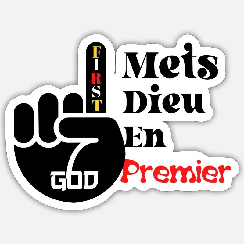 Put God first Sticker size S (10 x 10 cm)