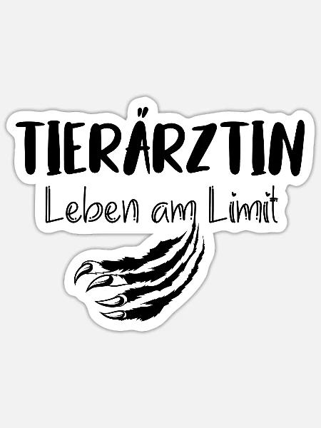 Tierarzt Haustier Tierpfleger Tierarzthelfer - Sticker Größe S (10 x 10 cm) - Mattweiß