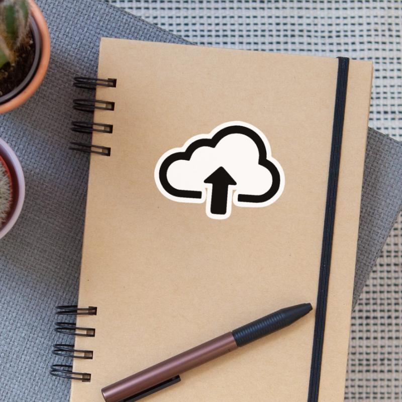 Cloud Computing Upload Icon Symbol Server Internet Sticker size S (10 x 10 cm)