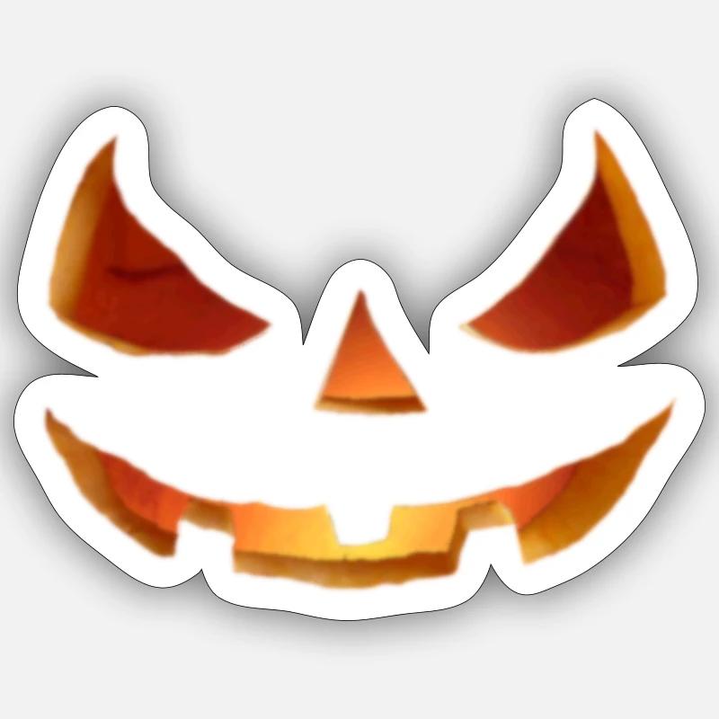 JackOLantern - Sticker Größe S (10 x 10 cm) - Mattweiß