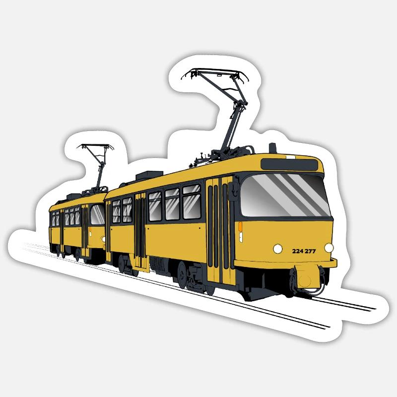 T4D Tram T4D-MT Tram Gift - Sticker size S (10 x 10 cm) - white matte