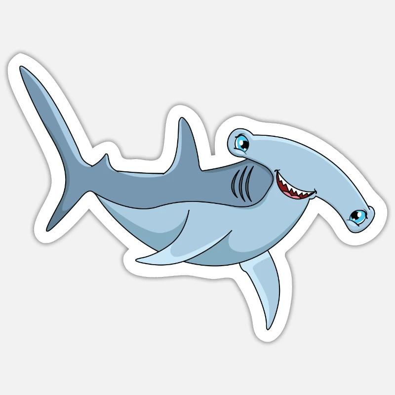 Hammerhead - Sticker size S (10 x 10 cm) - white matte
