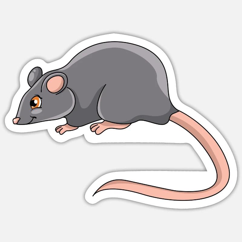Rat - Sticker size S (10 x 10 cm) - white matte