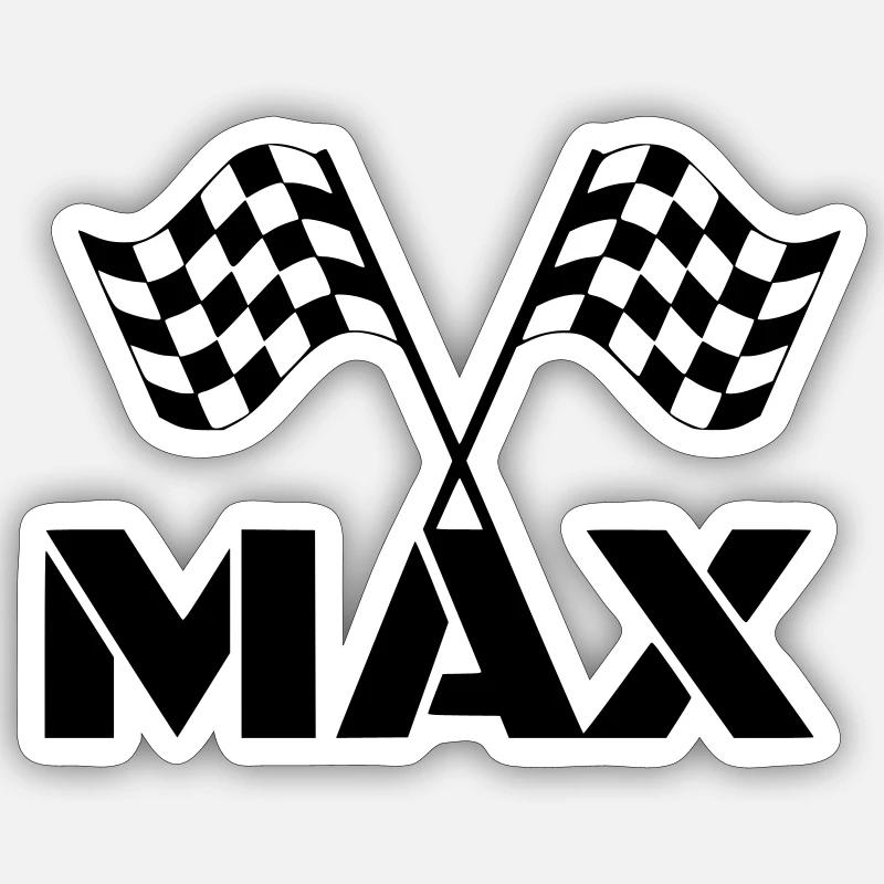 Pour les fans de Max. Course DGP. Drapeau de fin * Sticker taille S (10 x 10 cm)