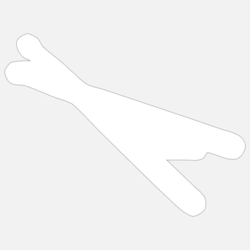 Drumsticks Drums Drummer Drummer - Sticker taille S (10 x 10 cm) - blanc mat