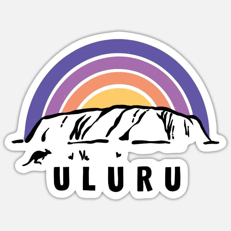 Uluru Ayers Rock Australien Down Under Souvenir Sticker Größe S (10 x 10 cm)