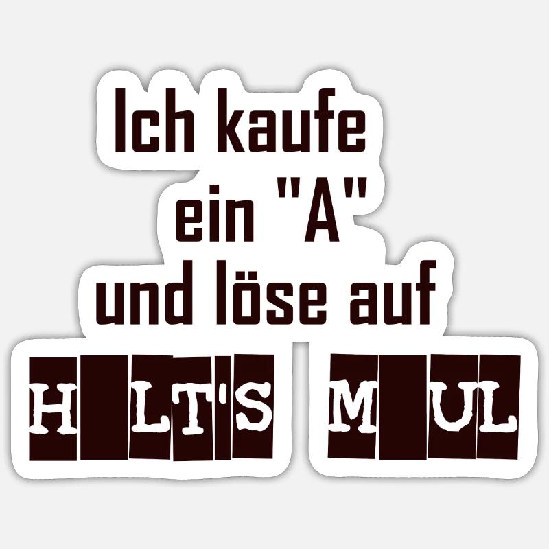 Halts maul Sticker Größe S (10 x 10 cm)