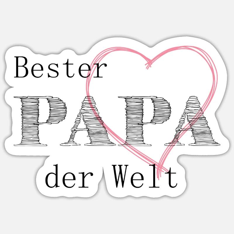 Bester Papa Sticker Größe S (10 x 10 cm)
