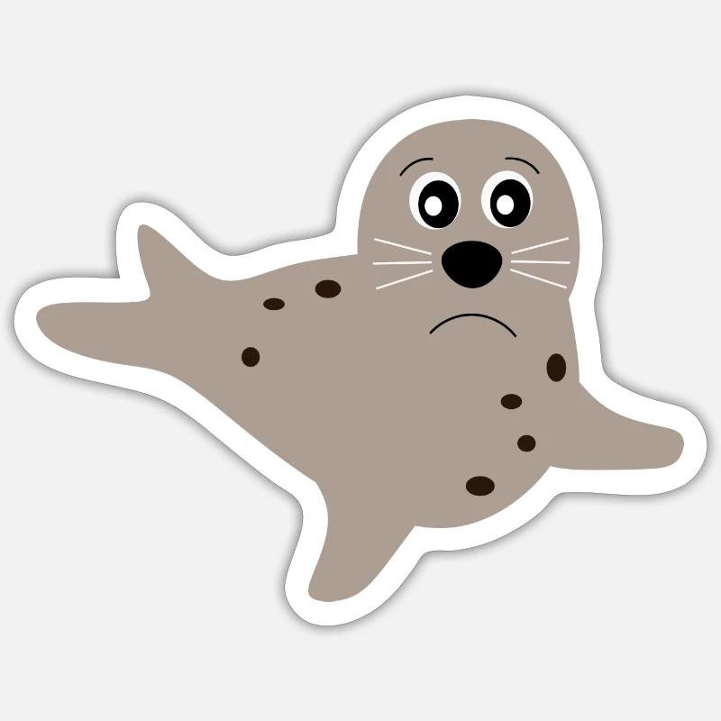phoques phoques phoques animaux Sticker taille S (10 x 10 cm)