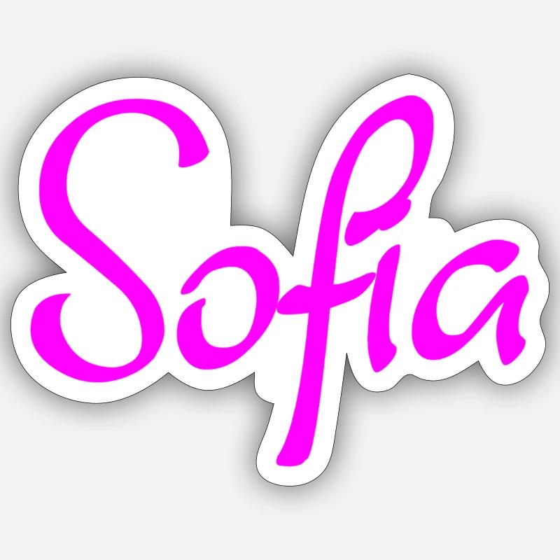 Sofia - Sticker taille S (10 x 10 cm) - blanc mat