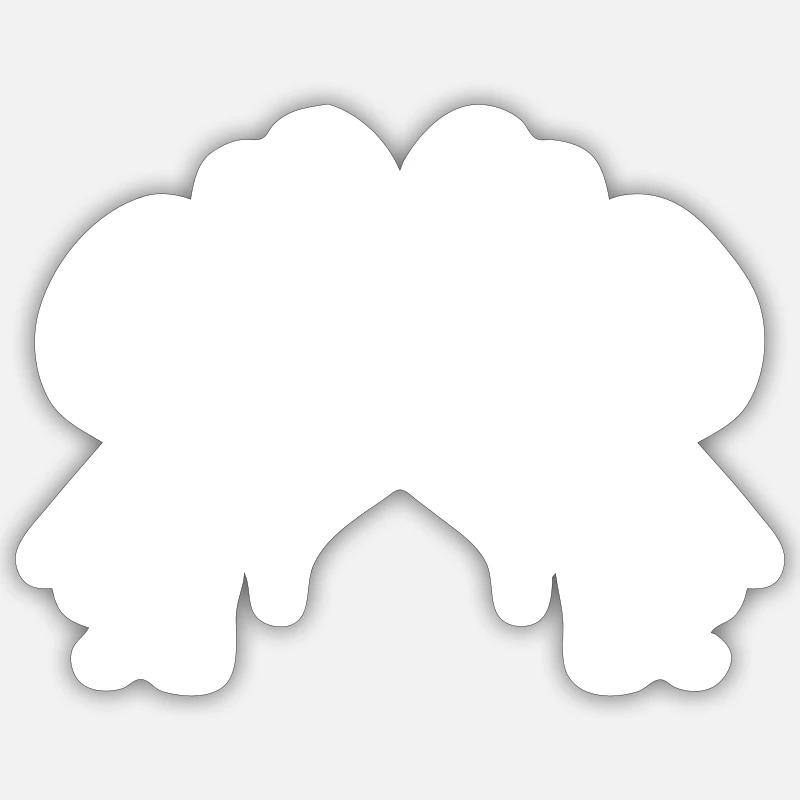 Amitié du cœur - Sticker taille S (10 x 10 cm) - blanc mat