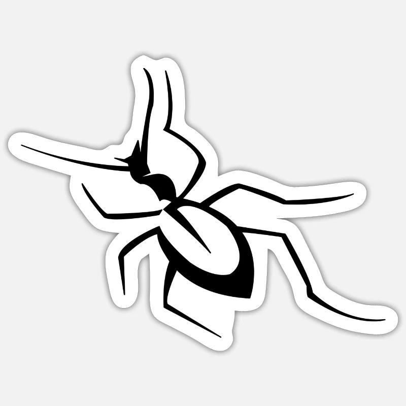 Insecte - Sticker taille S (10 x 10 cm) - blanc mat