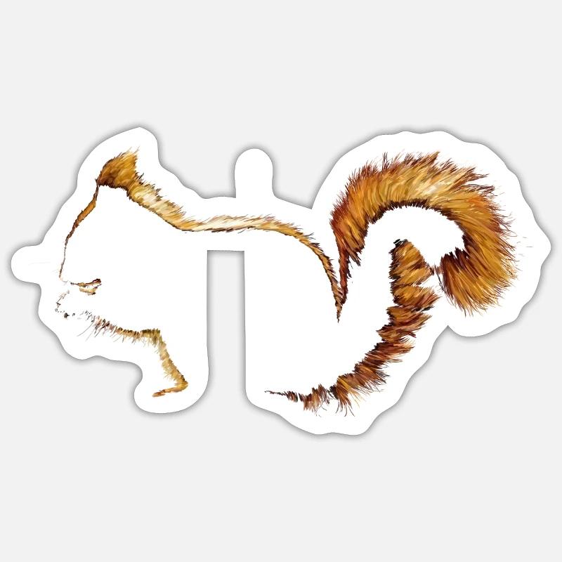 Squirrel - Sticker size S (10 x 10 cm) - white matte