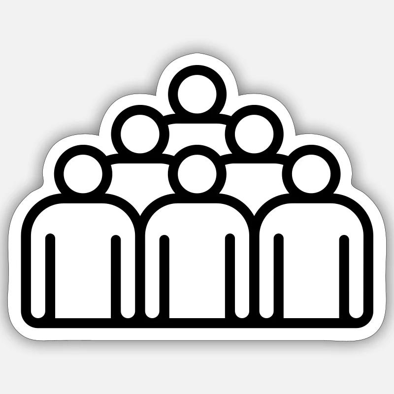 Travail d’équipe d’équipe - Sticker taille S (10 x 10 cm) - blanc mat