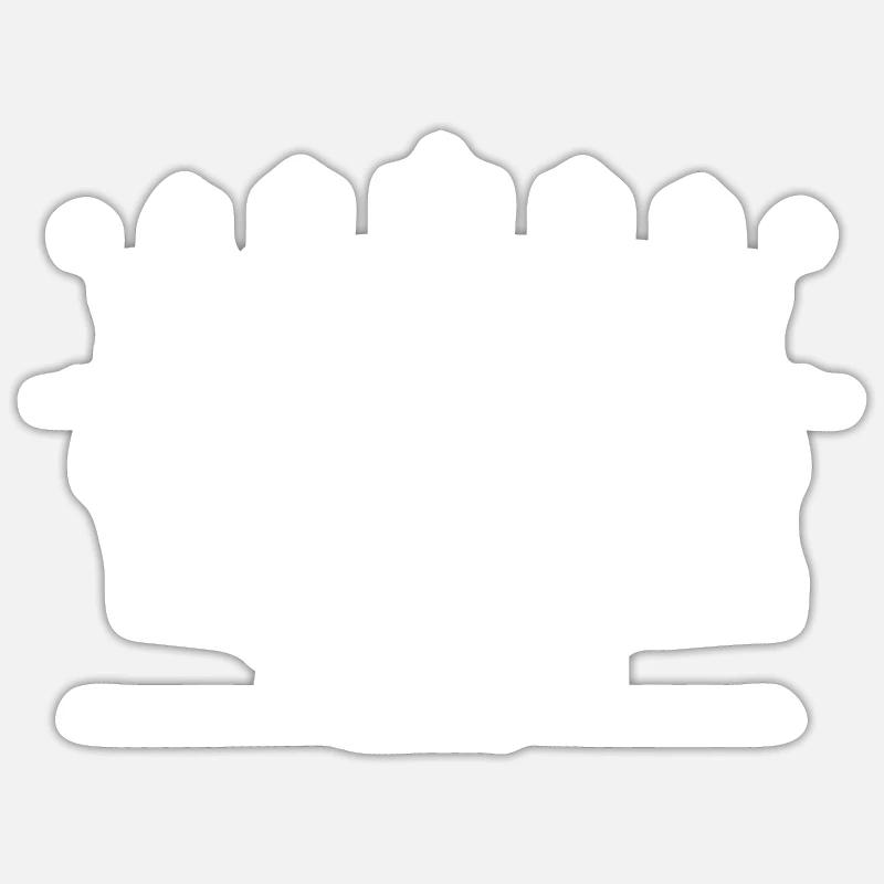 Troglodyte - Sticker taille S (10 x 10 cm) - blanc mat