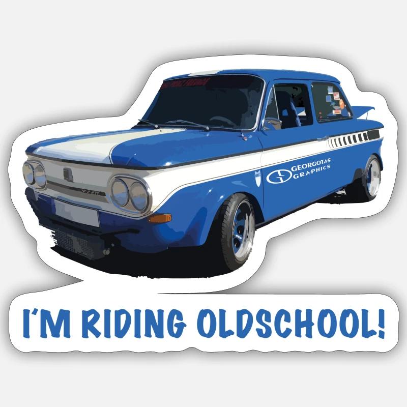 I ́m Riding Oldschool 2 Sticker size S (10 x 10 cm)