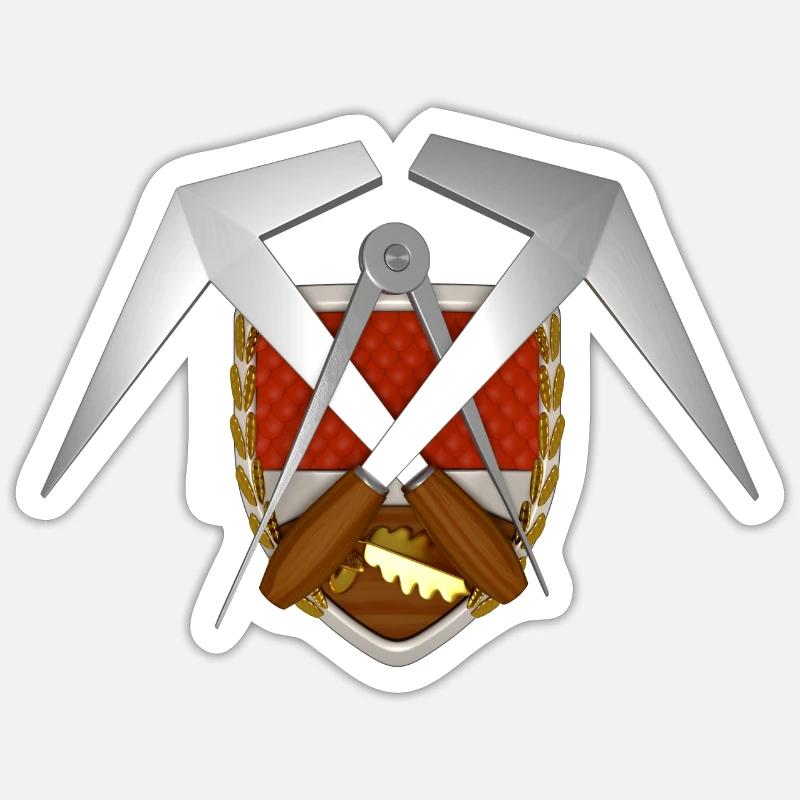 Craft Roofing Emblem - Sticker size S (10 x 10 cm) - white matte
