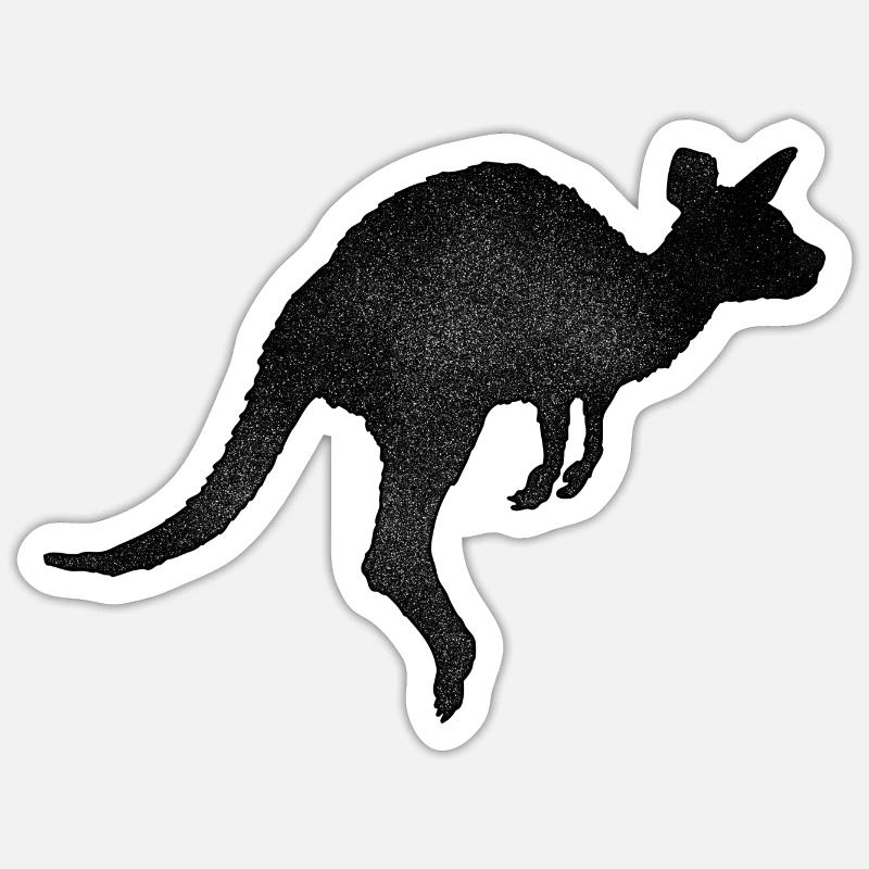 Kangaroo Sticker size S (10 x 10 cm)