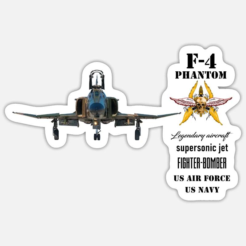 F-4 Phantom Sticker Größe S (10 x 10 cm)