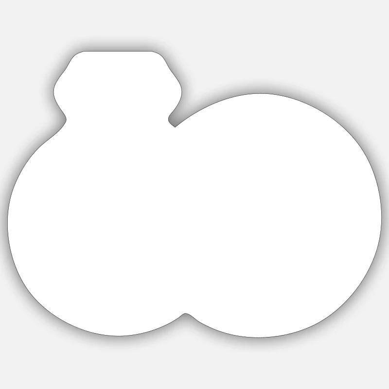 Eheringe symbol - Sticker Größe S (10 x 10 cm) - Mattweiß