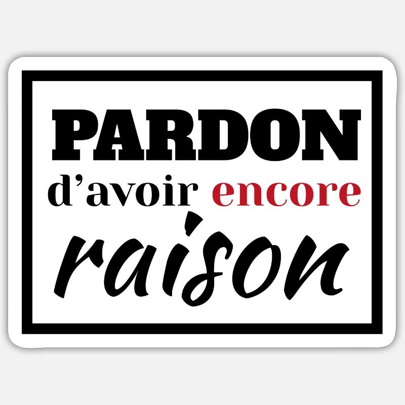 Pardon v2 Sticker taille S (10 x 10 cm)