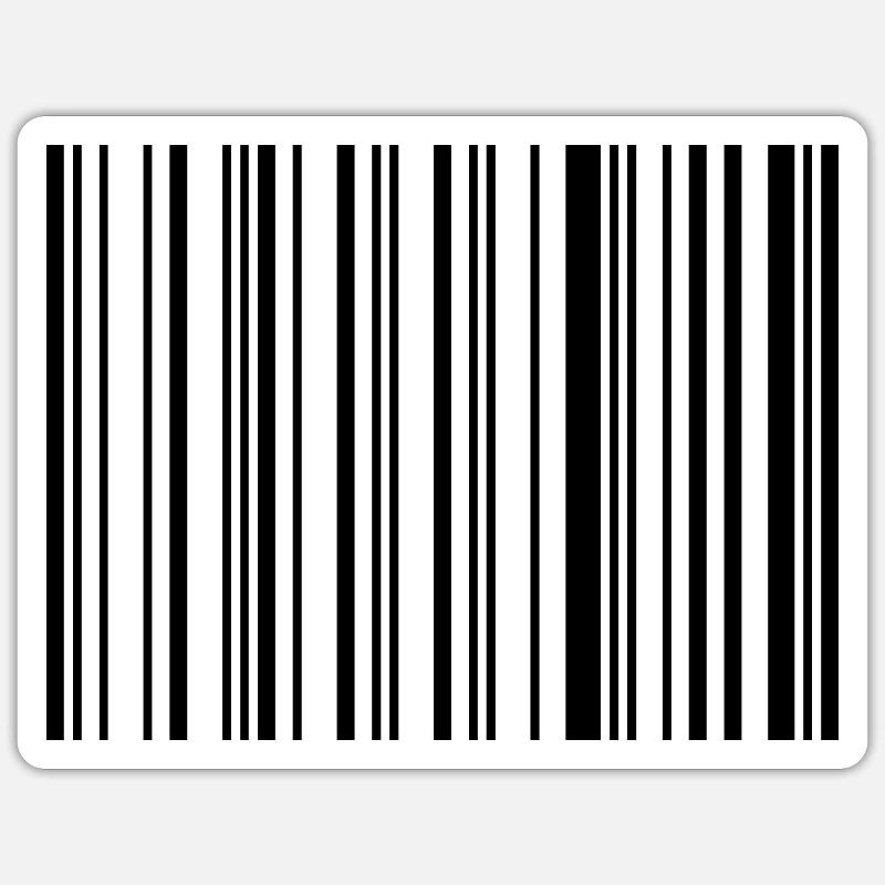 barcode hello - Sticker Größe S (10 x 10 cm) - Mattweiß