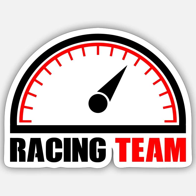Tacho Racing Team - Sticker Größe S (10 x 10 cm) - Mattweiß