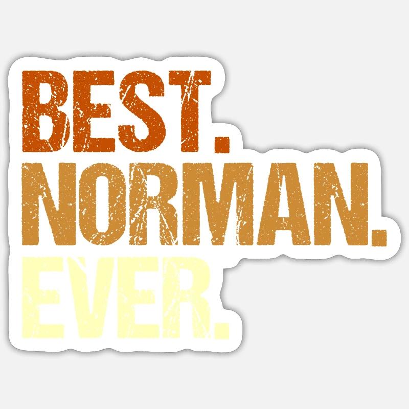 Norman - Sticker size S (10 x 10 cm) - white matte