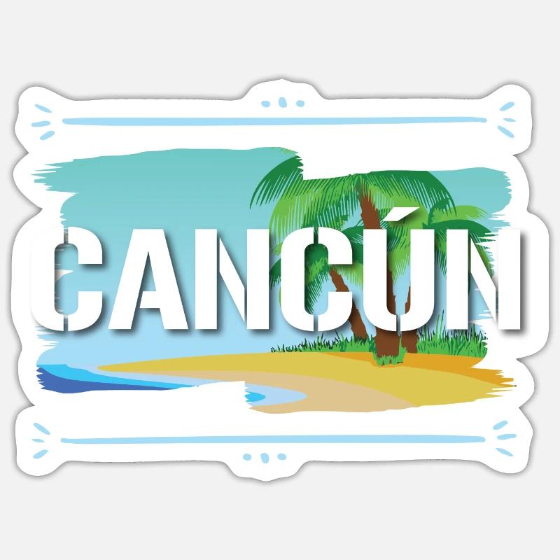 Cancun - Sticker size S (10 x 10 cm) - white matte