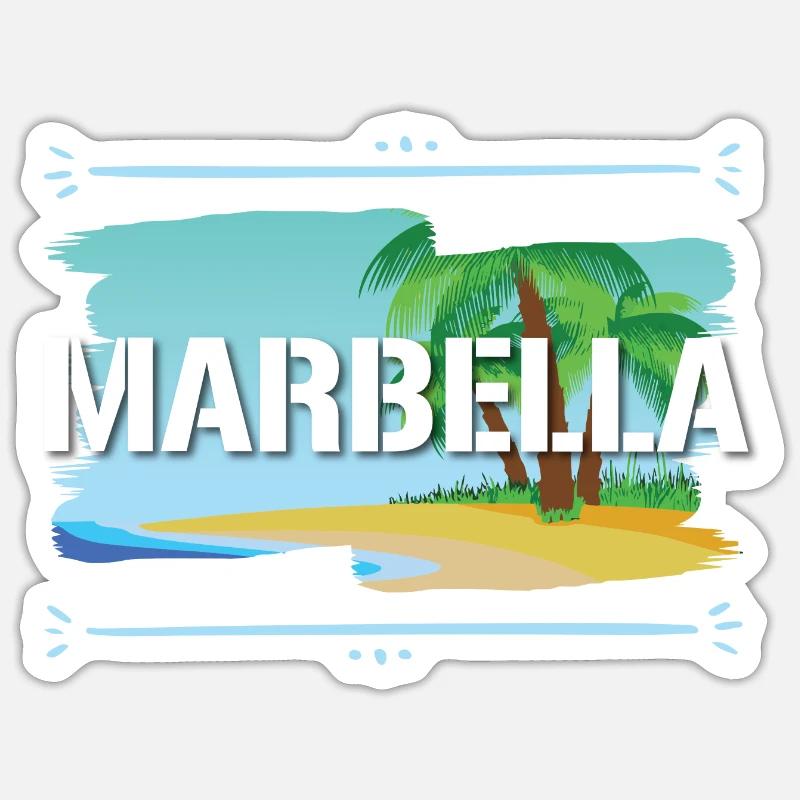 Marbella - Sticker taille S (10 x 10 cm) - blanc mat