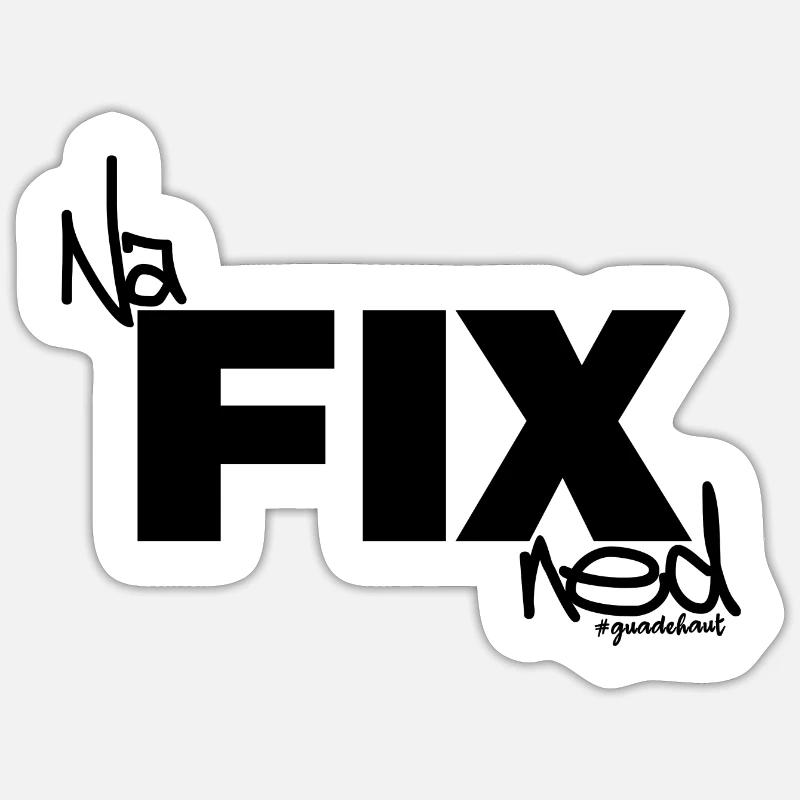 Na fix ned - Sticker Größe S (10 x 10 cm) - Mattweiß